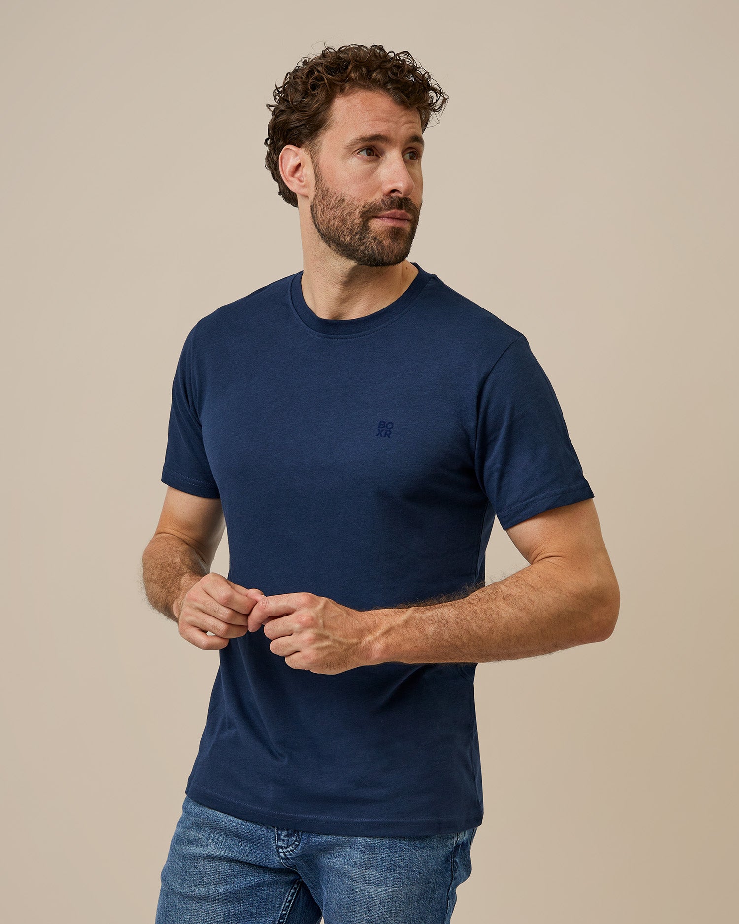 BOXR | Bamboe Casual T-Shirt 1-Pack Marineblauw