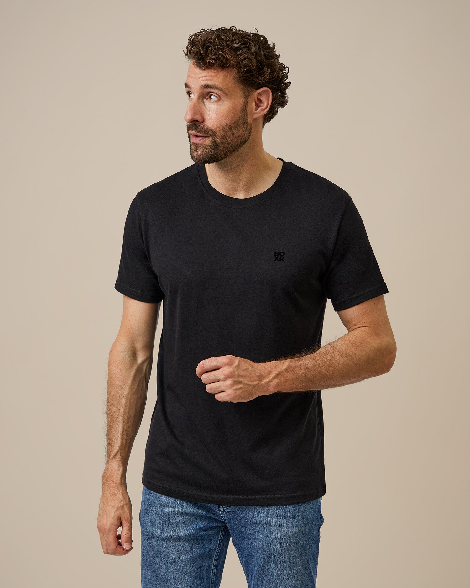 BOXR | Bamboe Casual T-Shirt 1-Pack Zwart