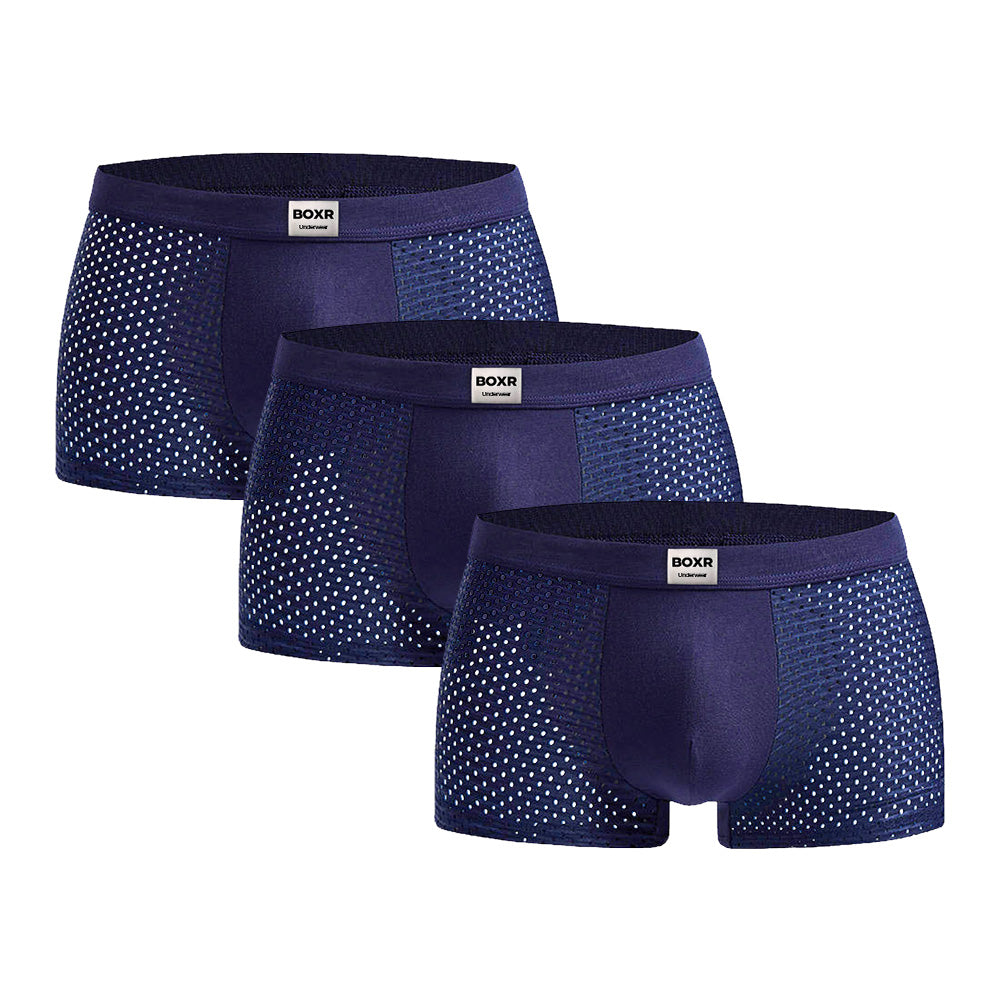 BOXR | Bamboe Boxers 3-Pack Blauw