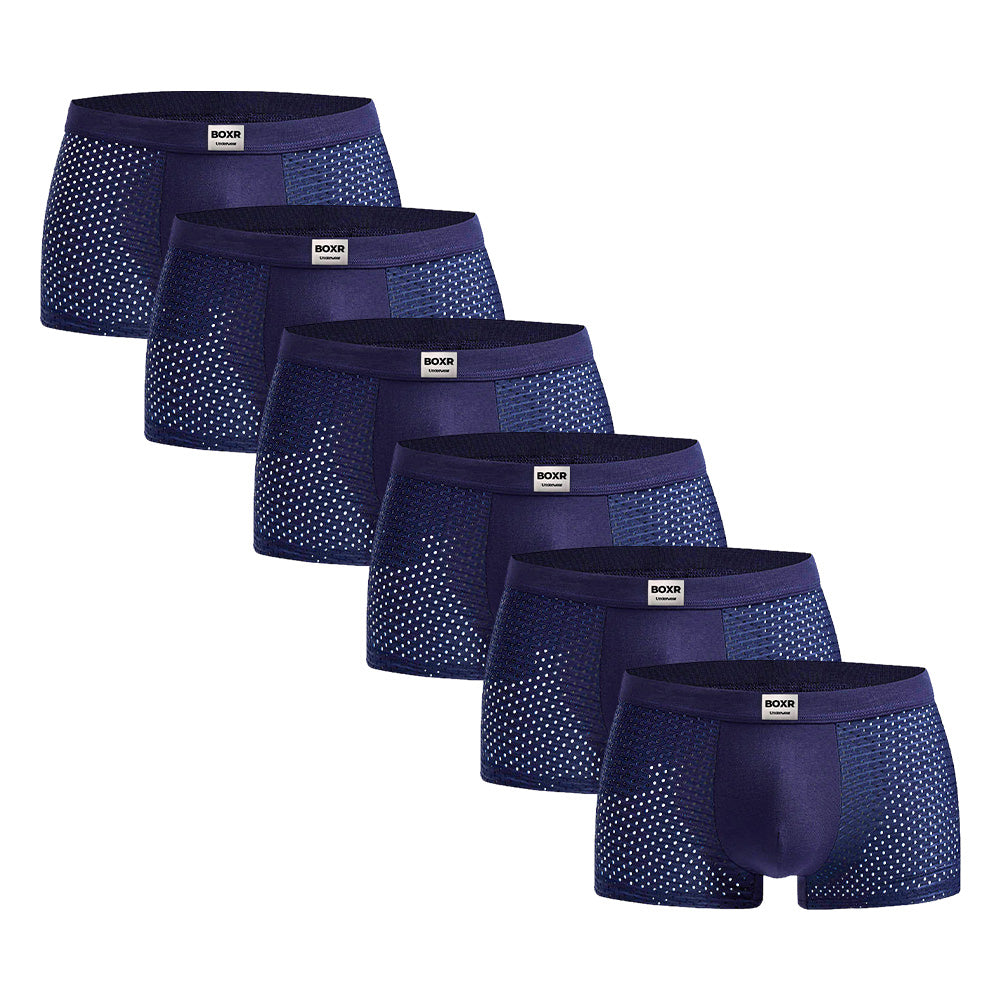 BOXR | Bamboe Boxers 6-Pack Blauw