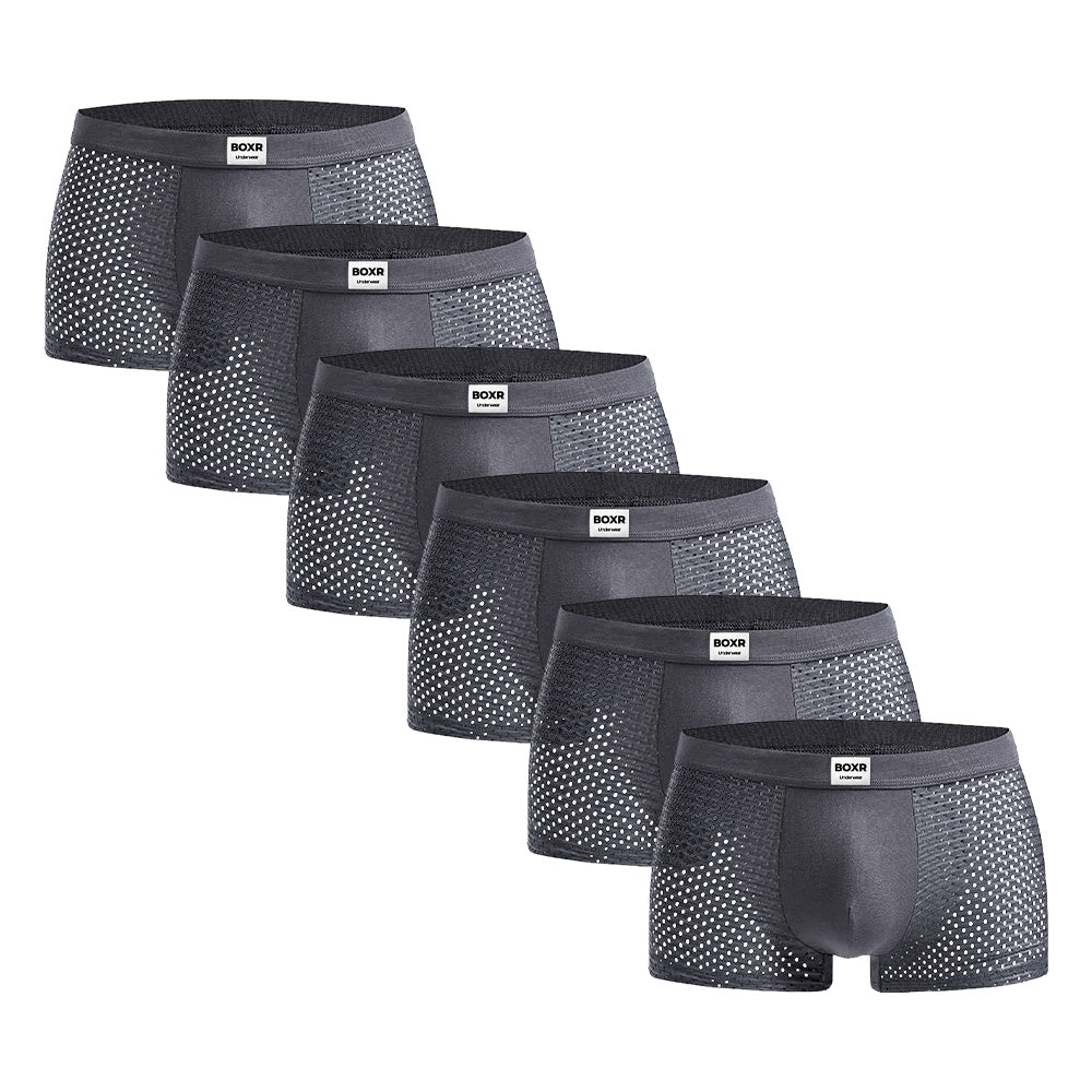 BOXR | Bamboe Boxers 6-Pack Grijs