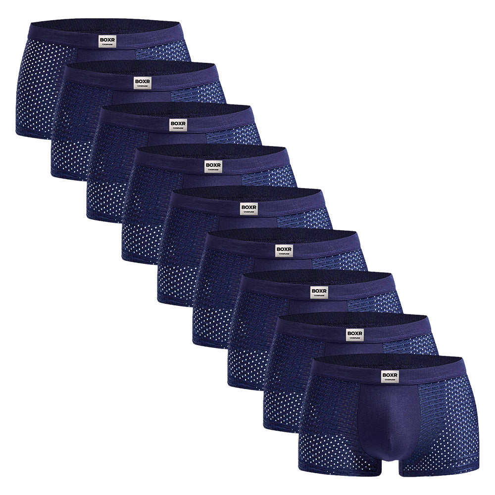 BOXR | Bamboe Boxers 9-Pack Blauw