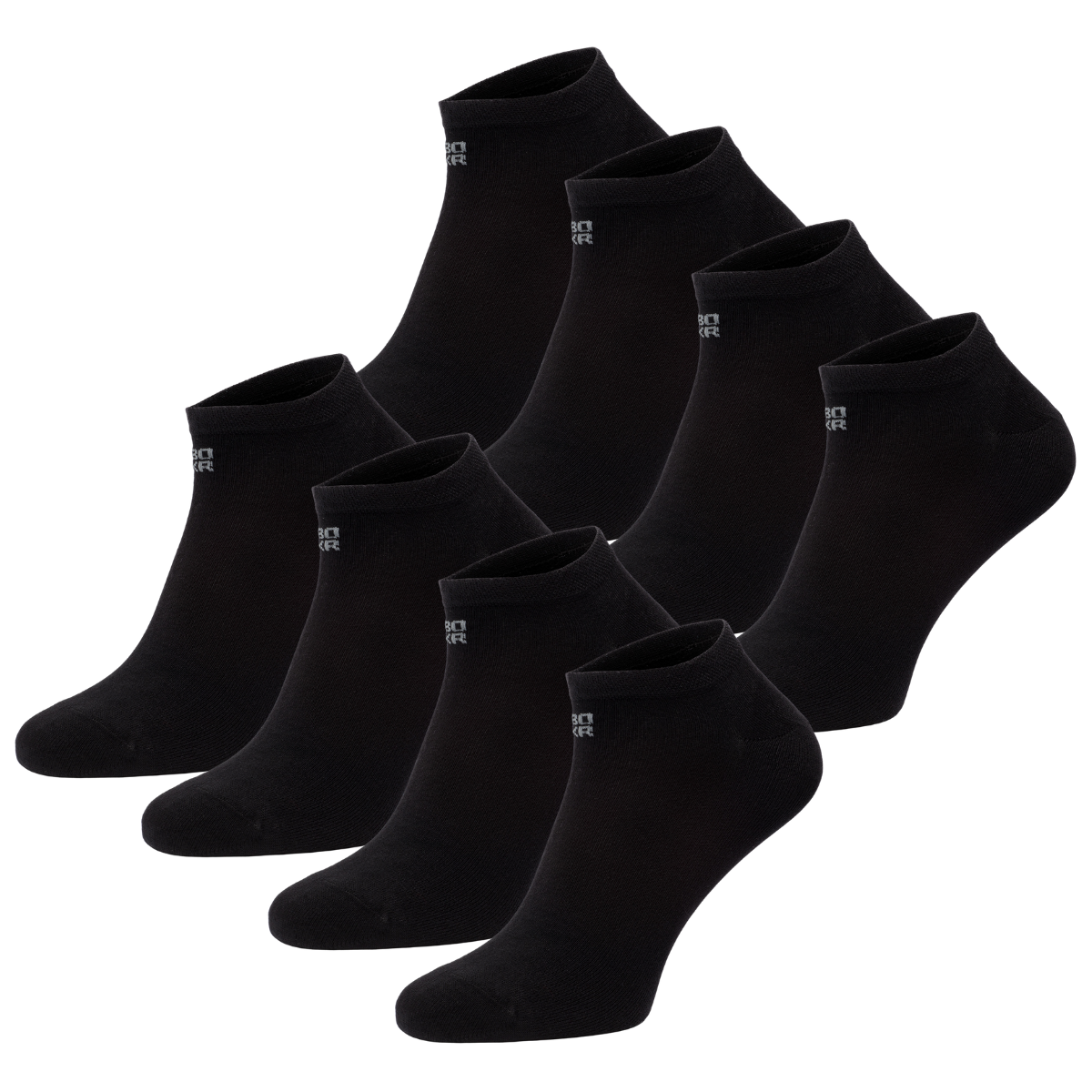 BOXR | Bamboo Sneaker Socks 4-Pack Black