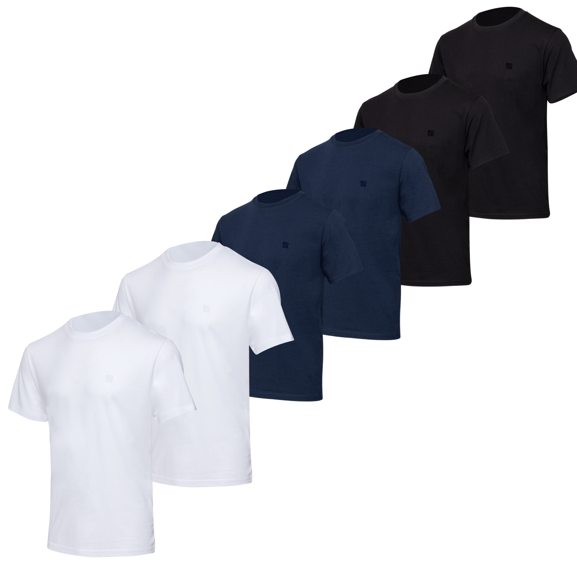 BOXR | Bamboe Casual T-Shirt 6-Pack Multicolor