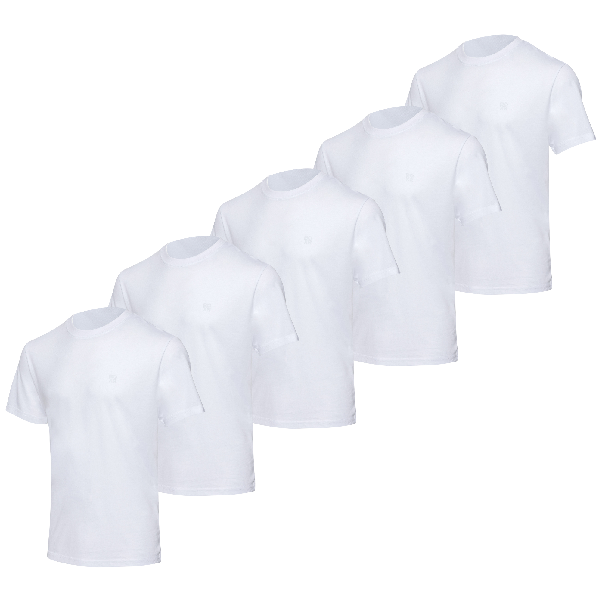 BOXR | Bamboe Casual T-Shirt 5-Pack Wit